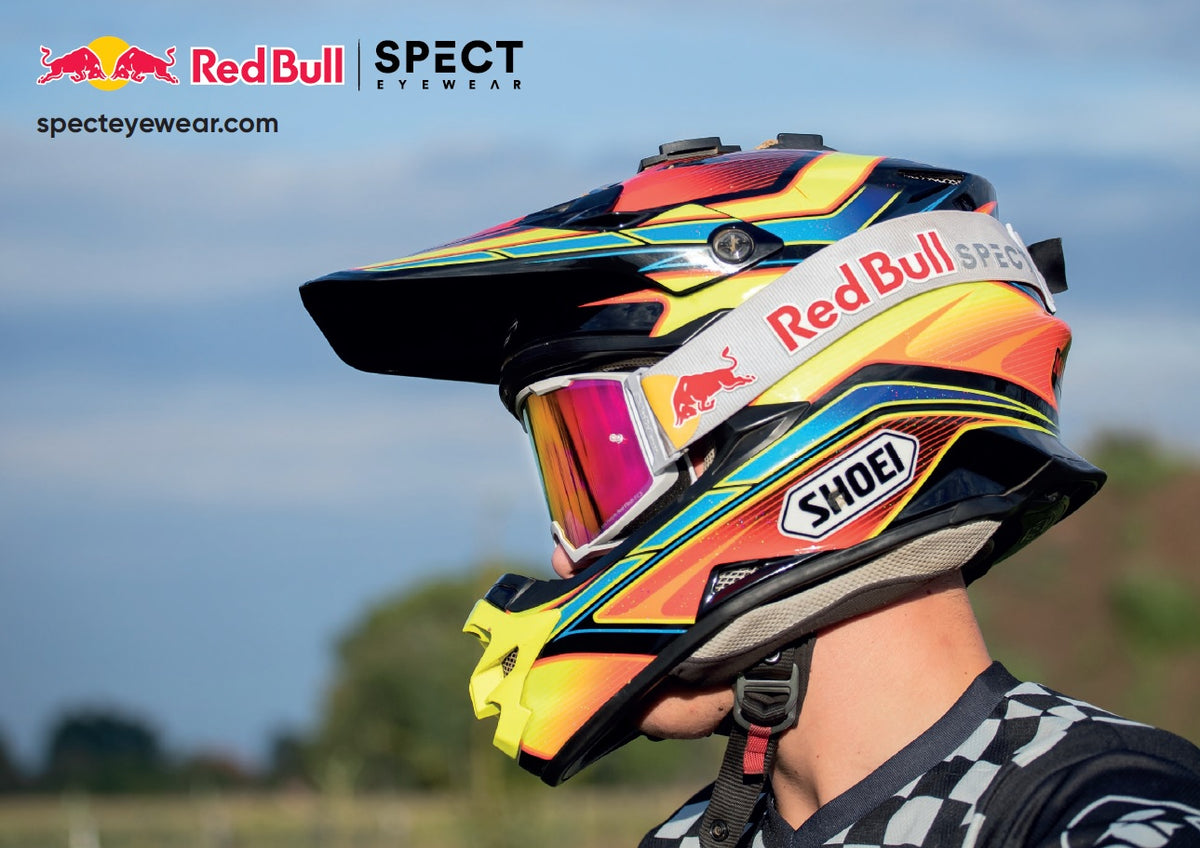 Red Bull Spect STRIVE motocross goggles grey with smoke lens