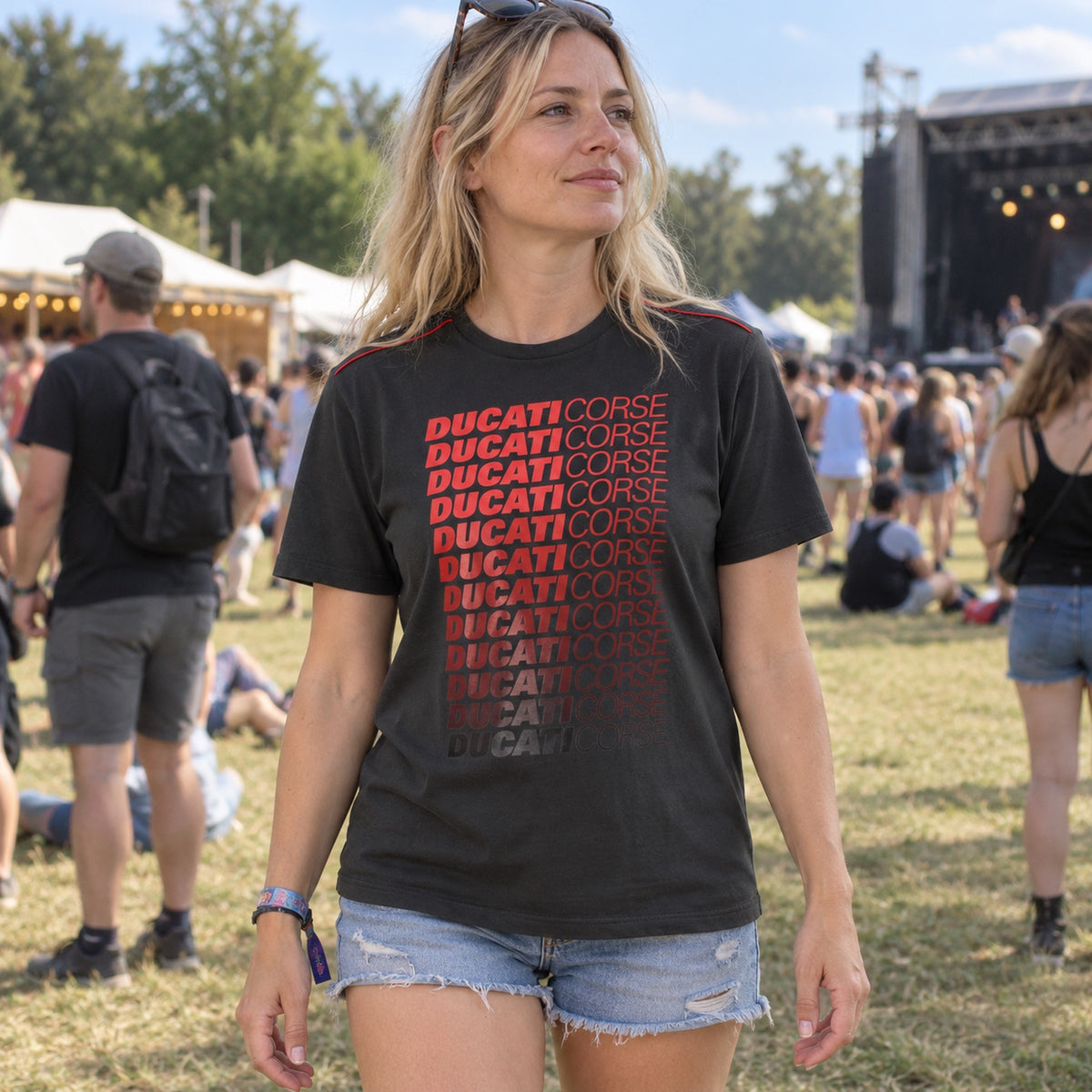 Ducati Corse DUCATI Fan T-Shirt – Dark Grey – ilustrační foto 2 (AI)