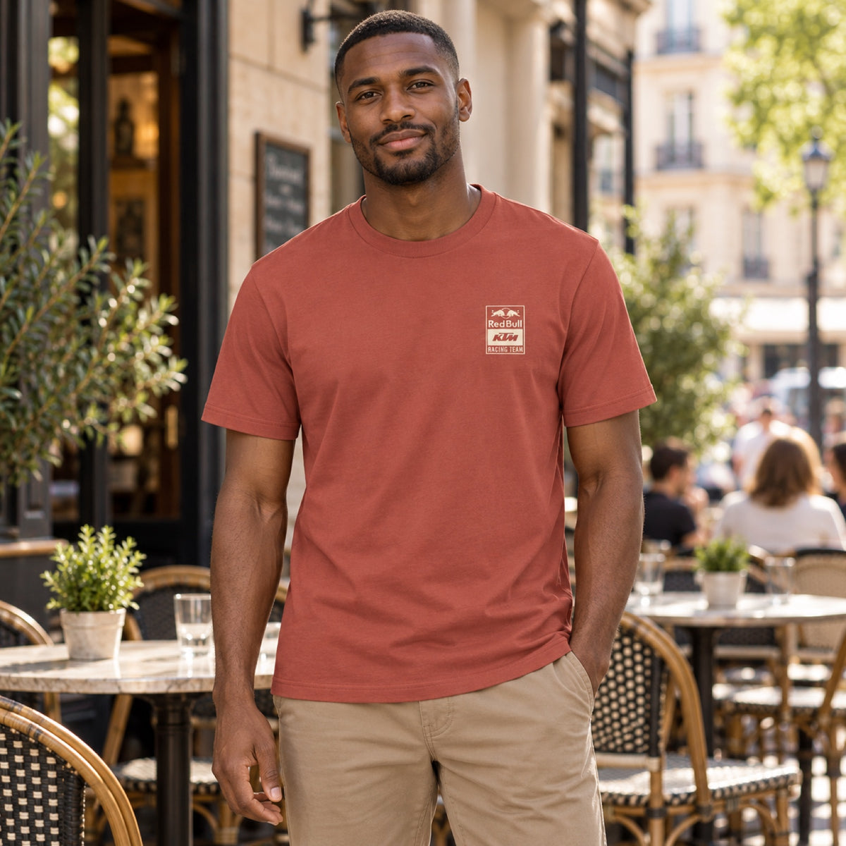 KTM Red Bull Racing GRIND Fan T-Shirt – Dark Brown – illustrative photo (AI)