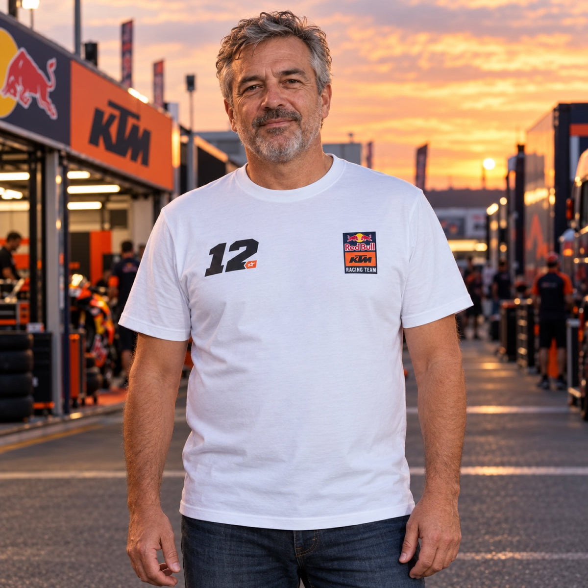 KTM Red Bull Racing Fan-T-Shirt – Maverick Vinales – Illustrationsfoto (KI)