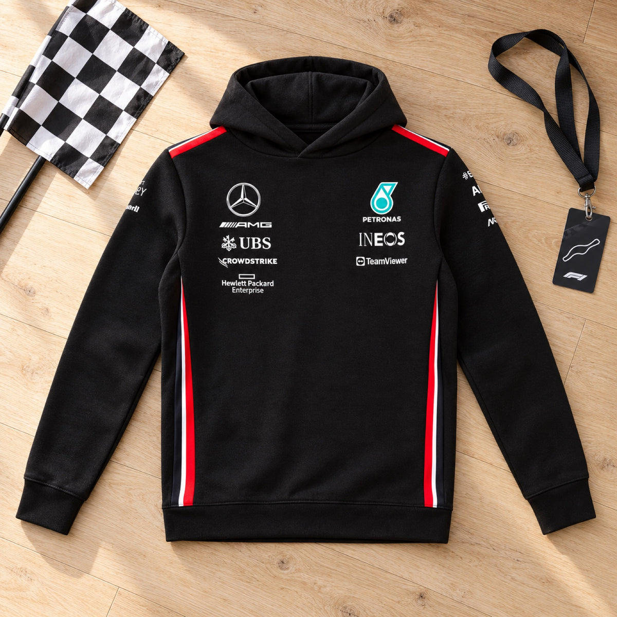 Mercedes-AMG PETRONAS F1 Kinder-Team-Hoodie AMG – 140 cm – Illustrationsfoto (KI)