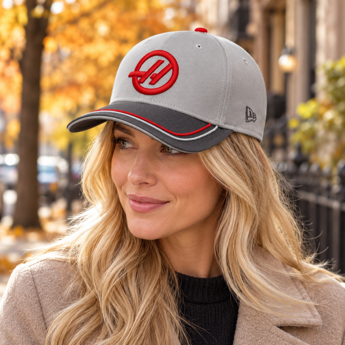 Haas F1 MoneyGram Team-Cap – Dunkelgrau – Illustrationsfoto (KI)