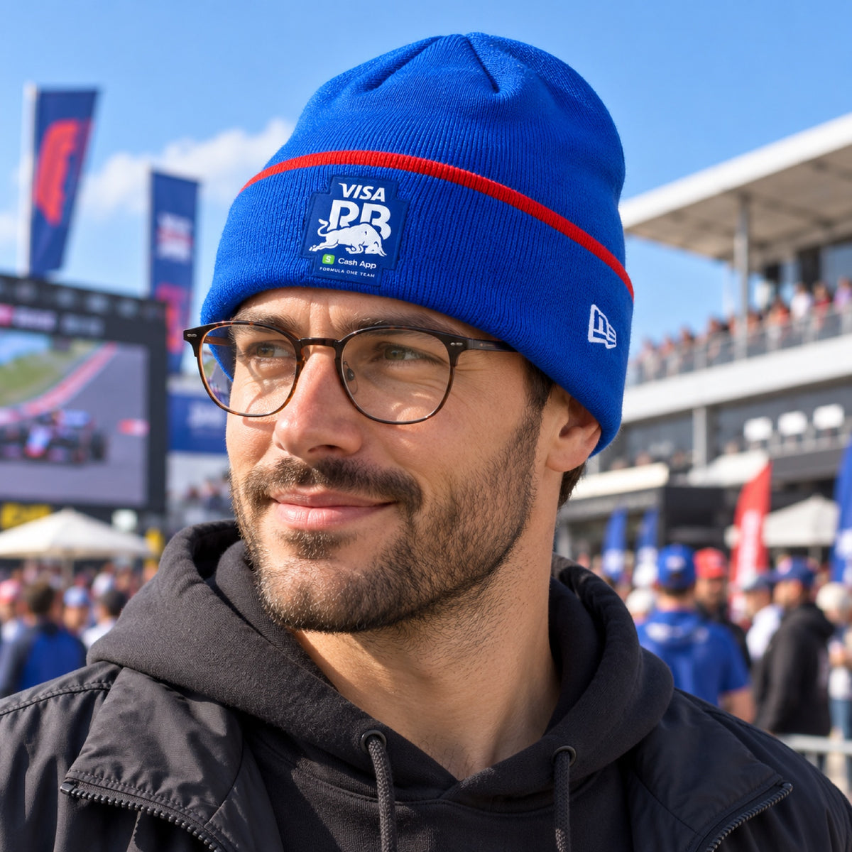 Visa Cash App RB Mütze mit Logo – Blau – Illustrationsfoto (KI)