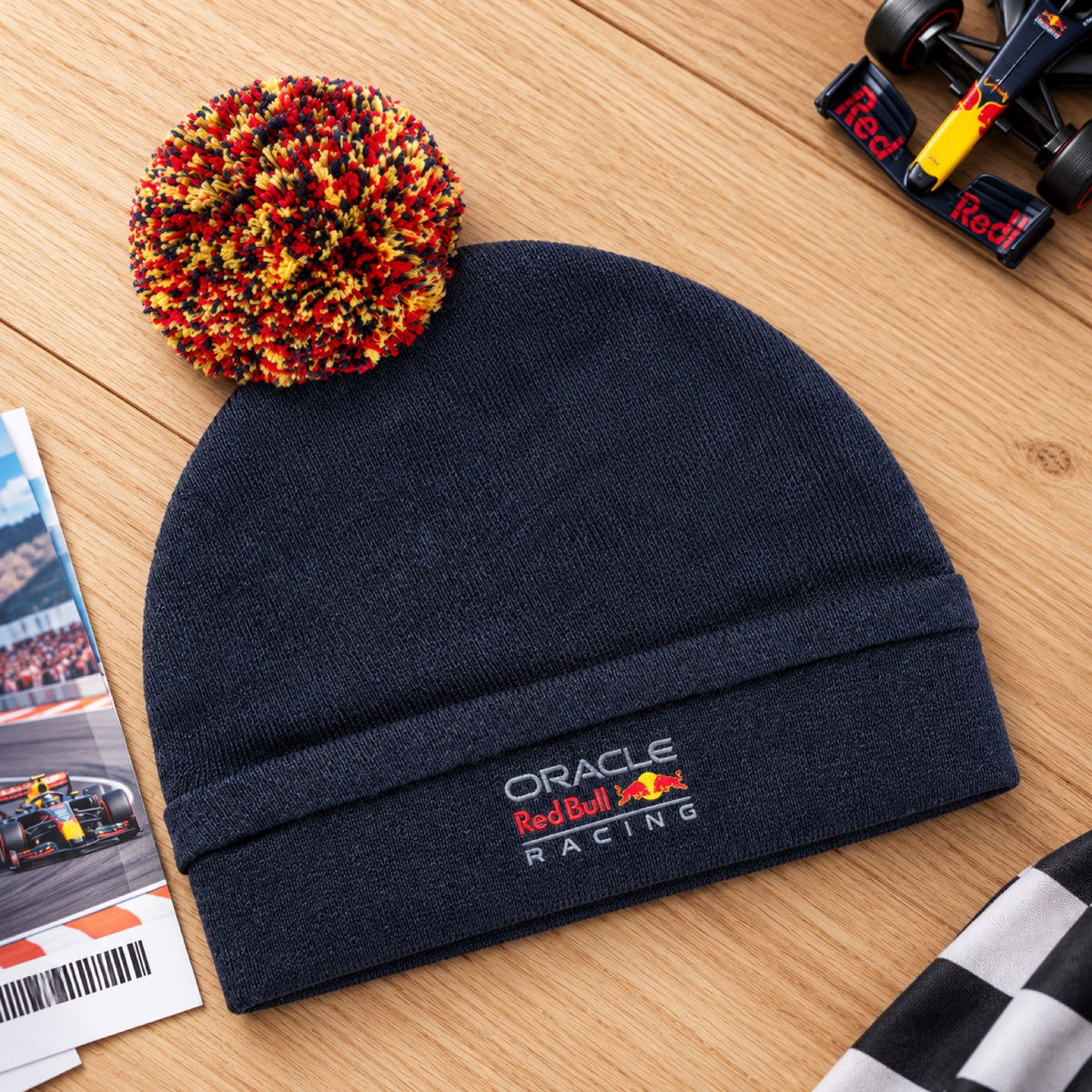 Oracle Red Bull Racing Newborn Bobble Hat – illustrative photo (AI)