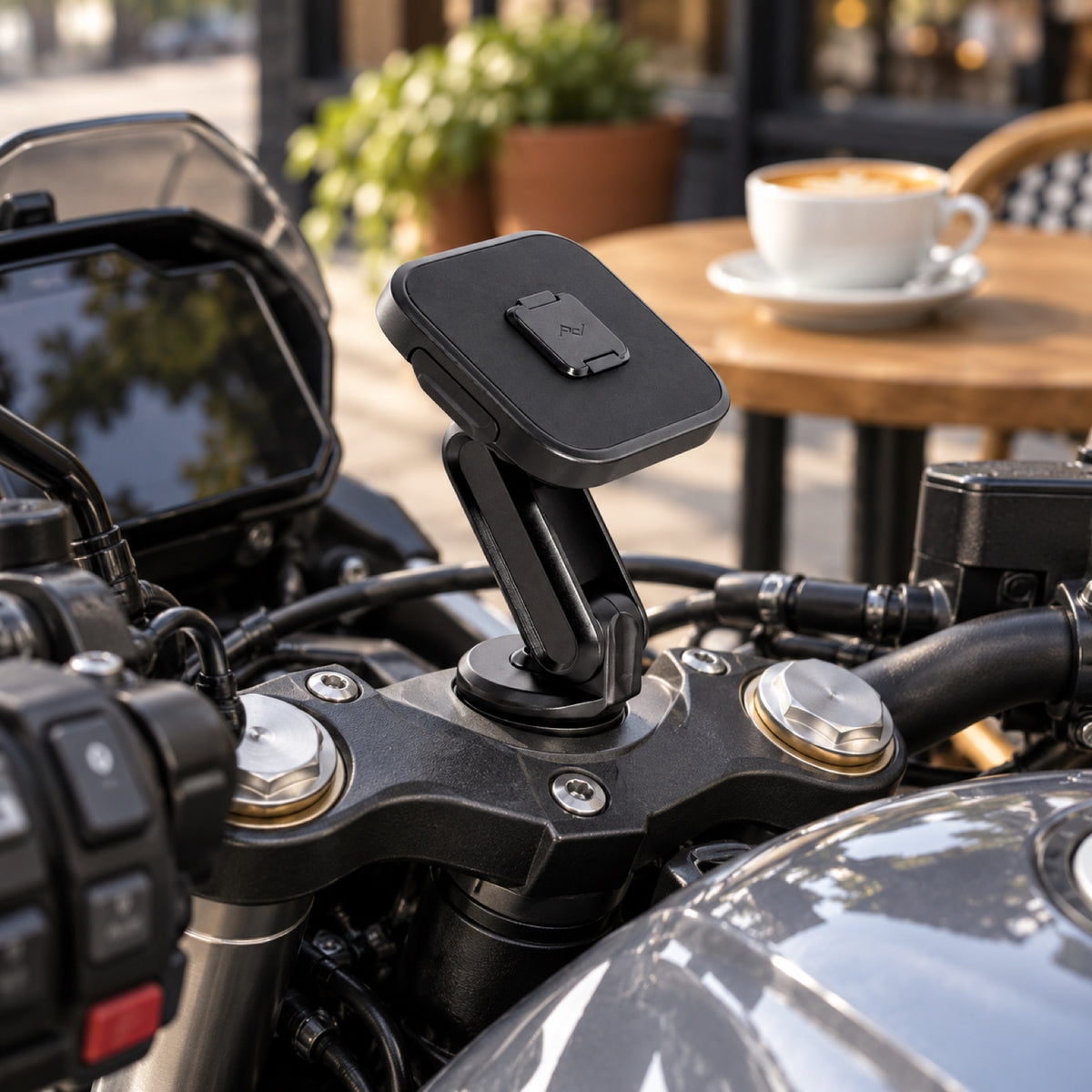Peak Design Motorcycle Mount Stem Mount – Schwarz – Illustrationsfoto (KI)