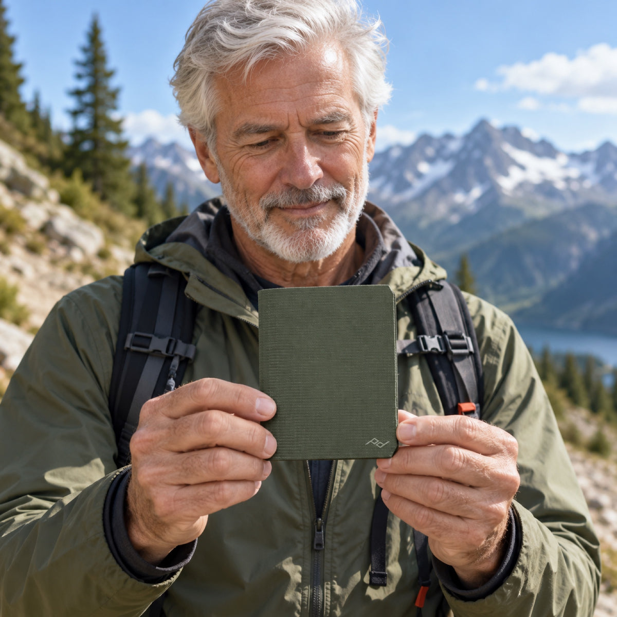 Peak Design Passport Wallet – Sage – illustrative photo (AI)