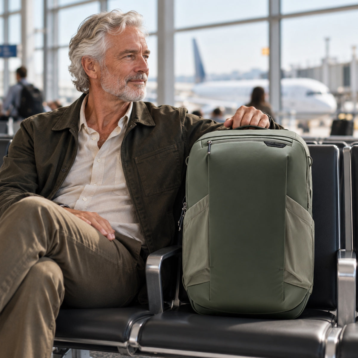 Peak Design Travel Backpack 2-in-1 40L – Sage – Illustrationsfoto (KI)