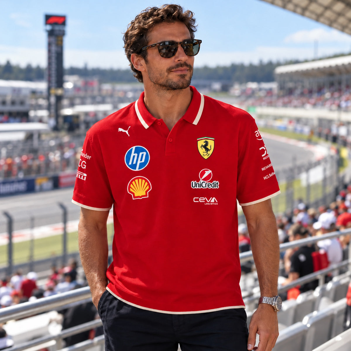 Scuderia Ferrari F1 2025 Team-Poloshirt – China Special Edition – Illustrationsfoto (KI)