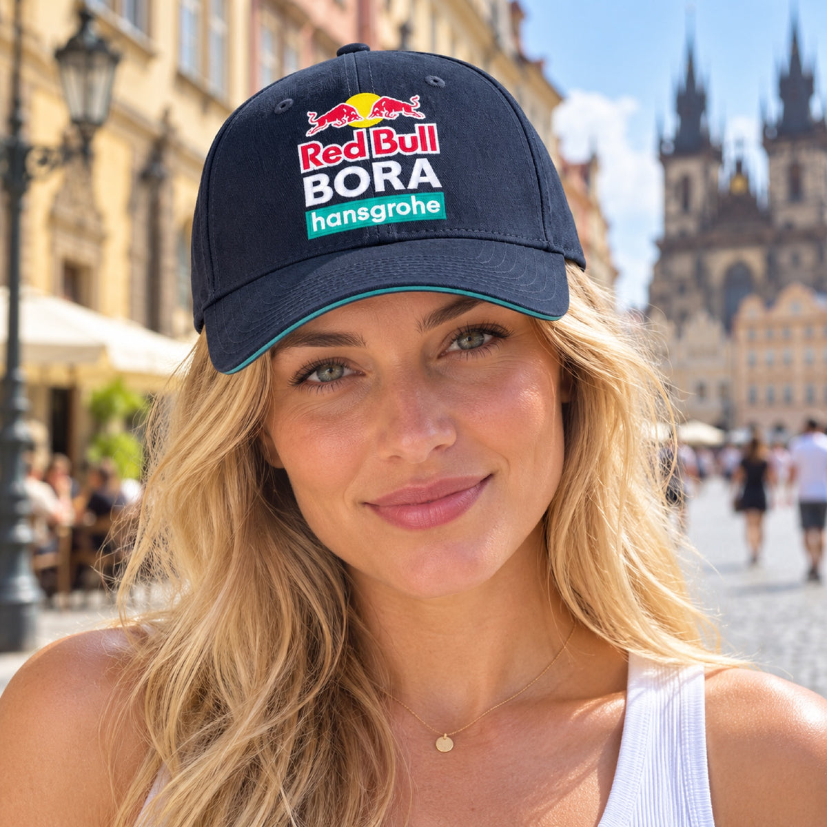 Red Bull Bora Hansgrohe Team-Cap – Illustrationsfoto (KI)