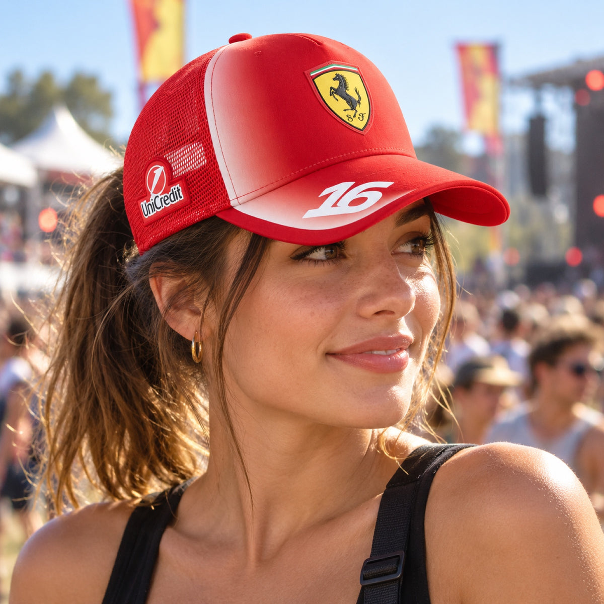 Charles Leclerc Scuderia Ferrari F1 x Puma Mesh-Cap – Team Edition – Illustrationsfoto (KI)