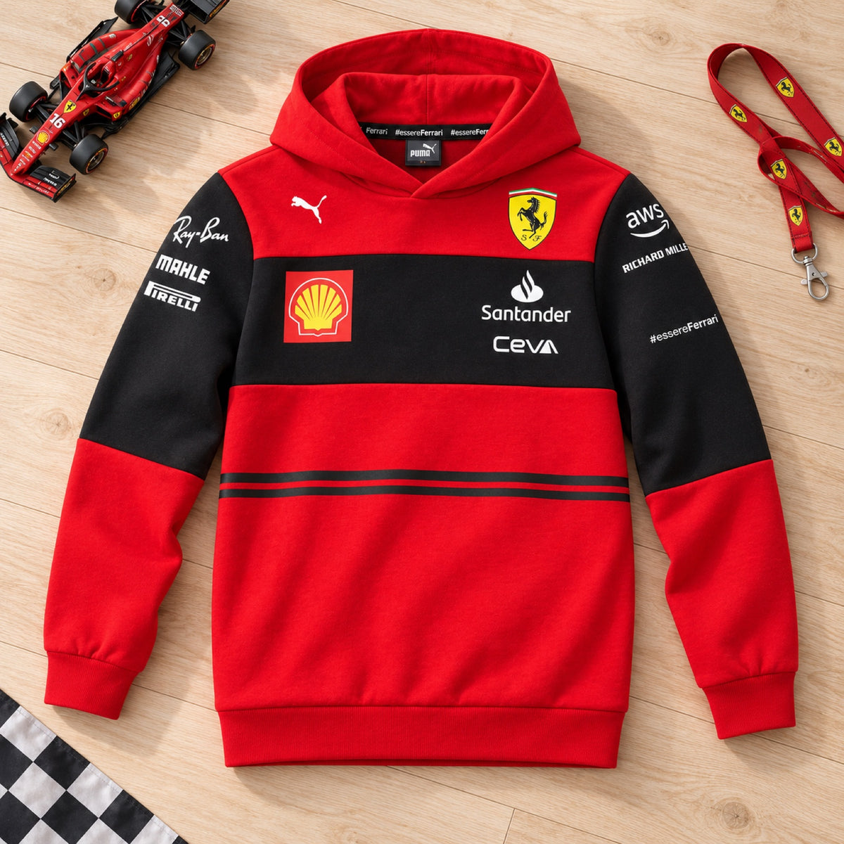 Scuderia Ferrari F1 HOODED SF Kinder-Team-Hoodie – Illustrationsfoto (KI)
