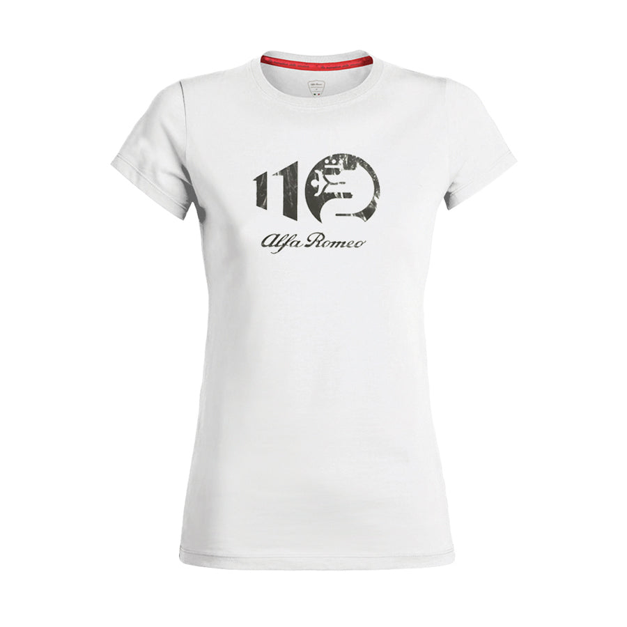 Alfa Romeo Damen-T-Shirt METALLIC WHITE weiß