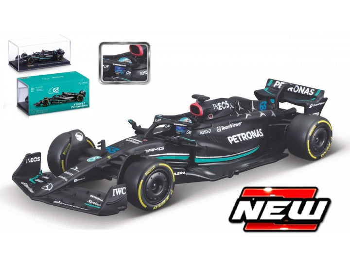 Modell Mercedes AMG Petronas F1 W14 Bburago #63 George Russell 2023 im Maßstab 1:43 Signature