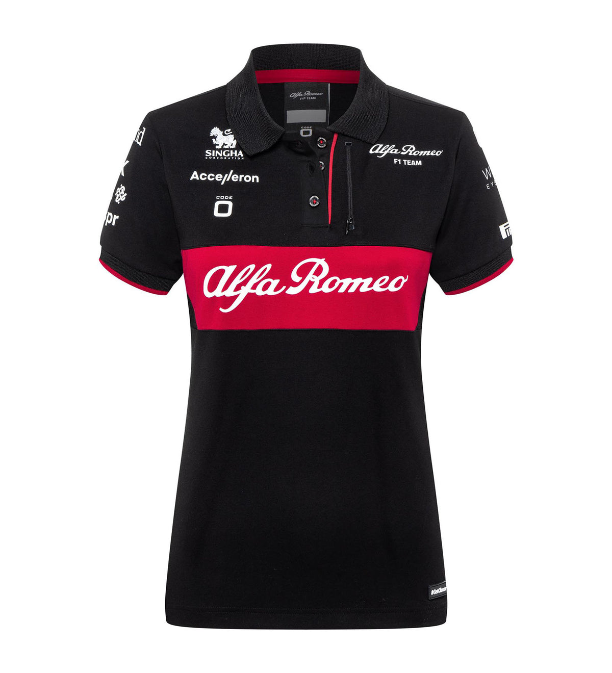 Alfa Romeo F1 Team Damen-Team-Poloshirt schwarz