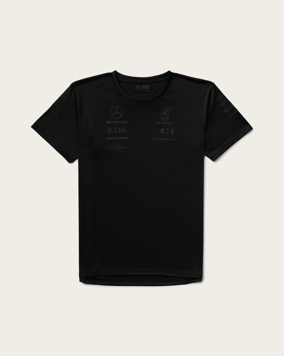 Mercedes AMG Petronas F1 Damen-Team-T-Shirt AMG STEALTH schwarz