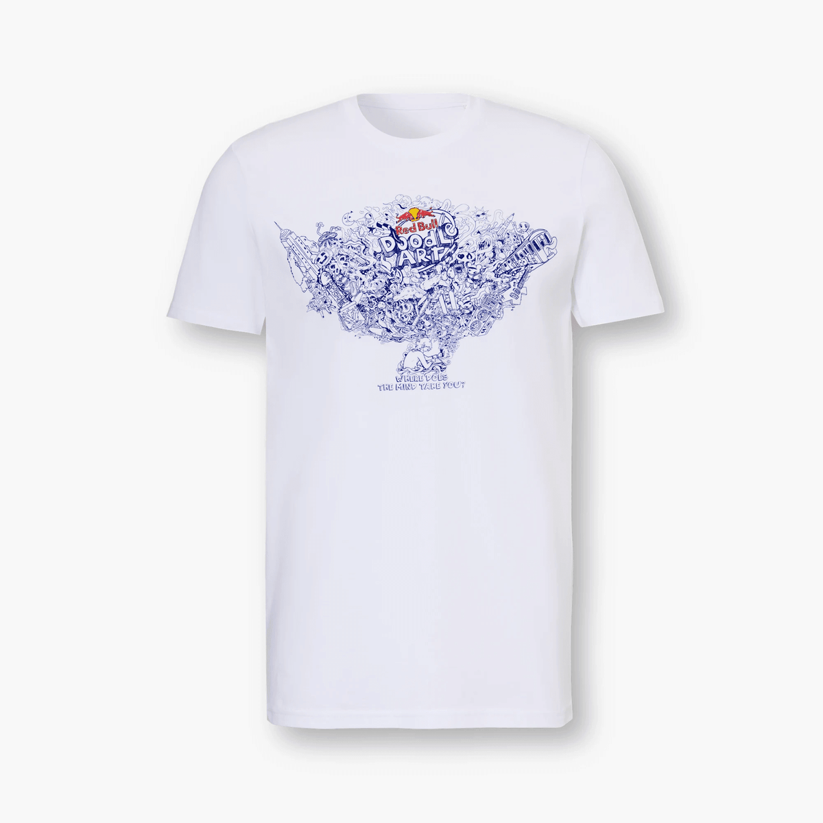 Red Bull Doodle Art T-shirt white