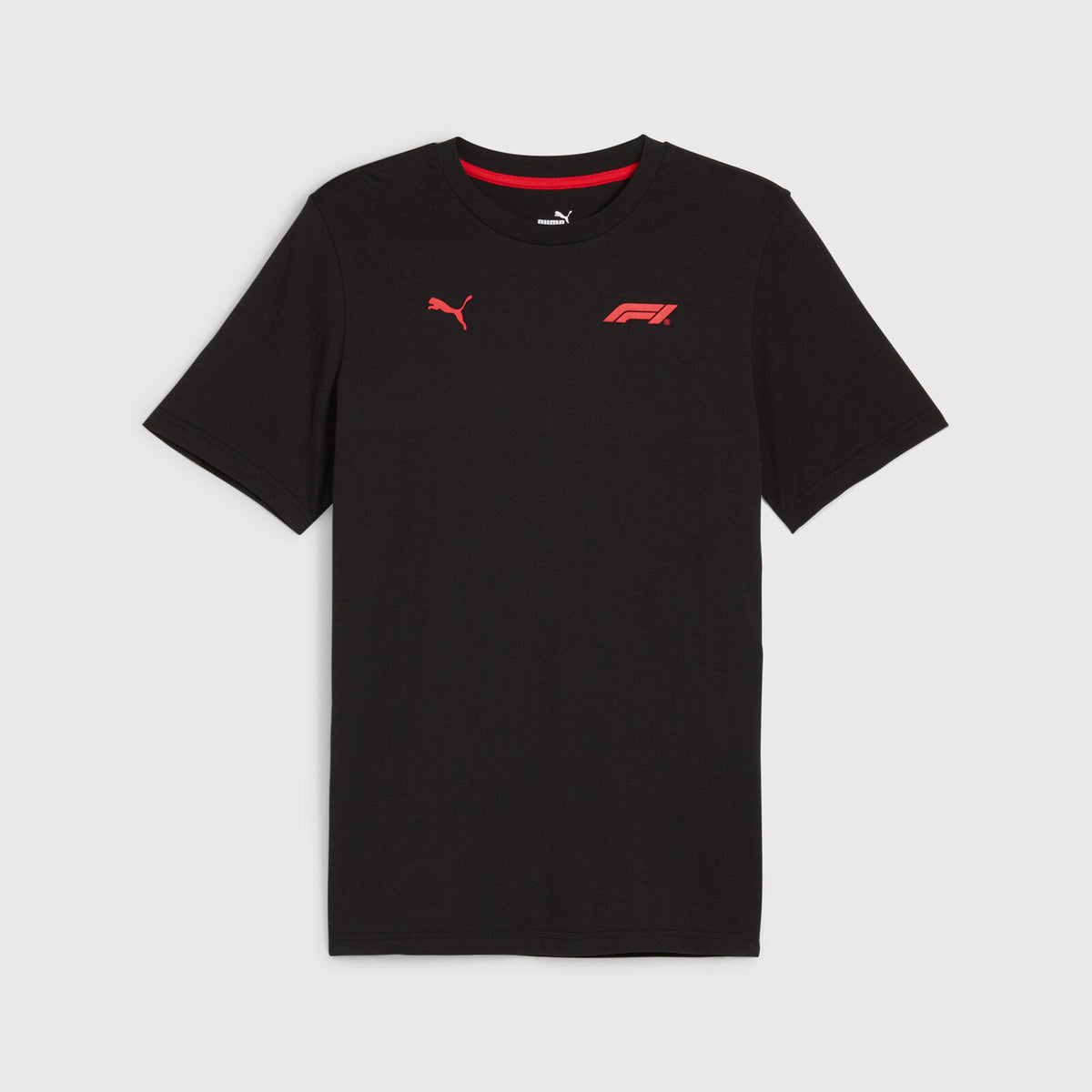 Formel 1 Fan-T-Shirt schwarz mit kleinem Puma-Logo