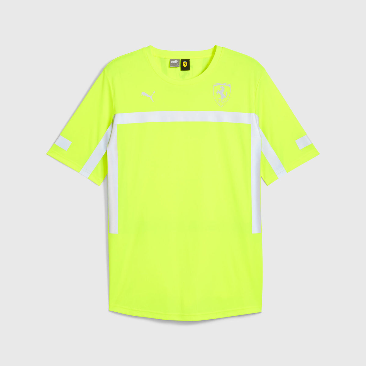 Scuderia Ferrari F1 reflektierendes Team-T-Shirt neongelb