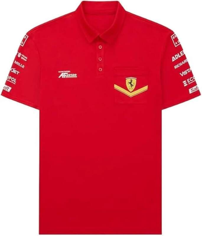 Ferrari Hypercar 499P Team-Poloshirt Le Mans rot