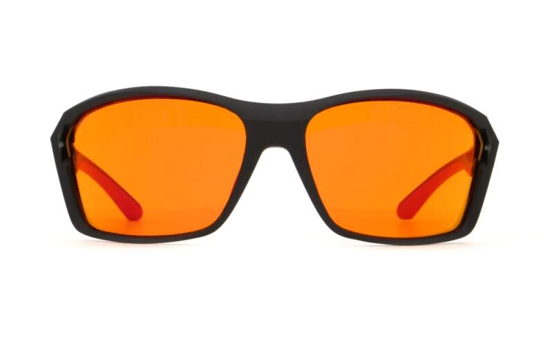Red Bull Spect Sonnenbrille DRILL schwarz mit orangefarbenen Gläsern