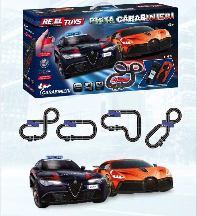 Autorennbahn PISTA Alfa Romeo Carabinieri - Bugatti 1:43