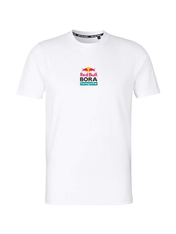 Red Bull Bora Hansgrohe Fan-T-Shirt weiß mit Logo