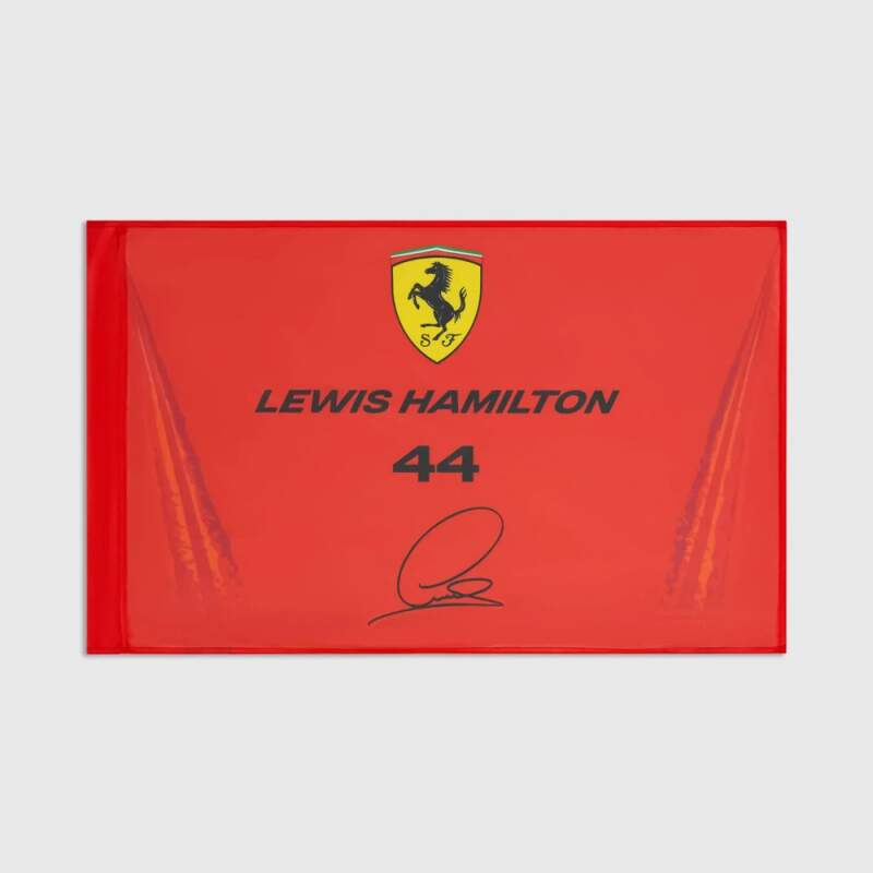 Scuderia Ferrari F1 Fahne - Lewis Hamilton #44