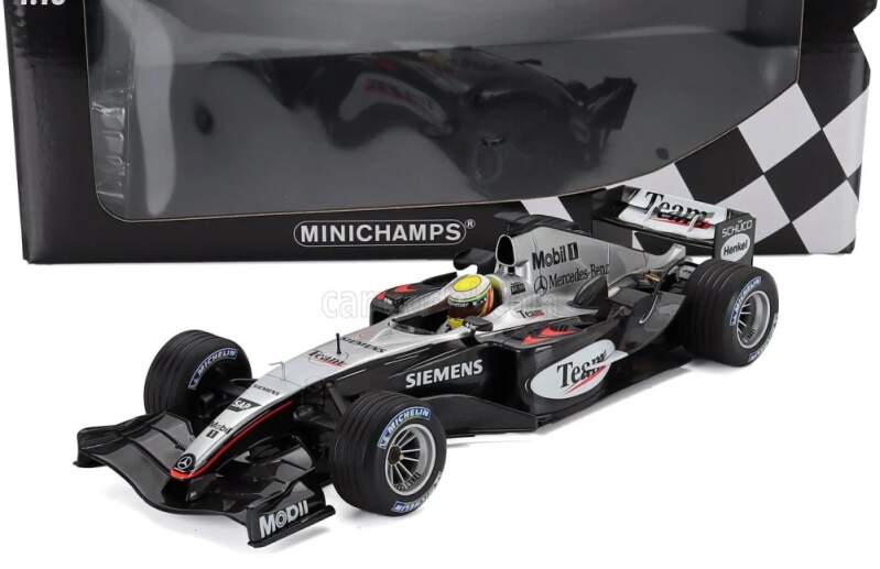 Modell Minichamps McLaren MP4/19 Lewis Hamilton im Maßstab 1:18 - Silverstone-Test 2004