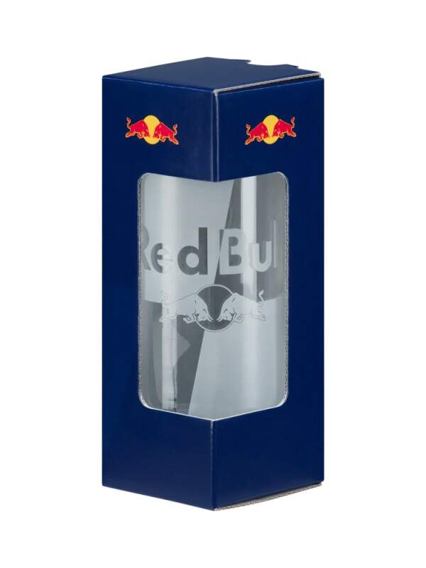 Red Bull Glas mit Logo