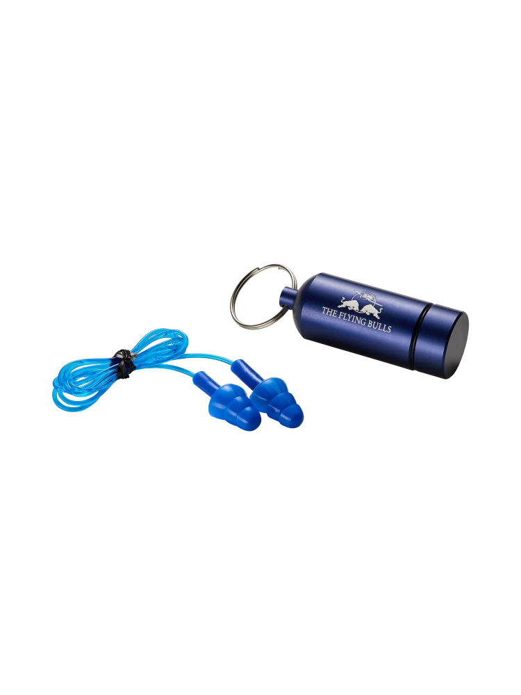 Red Bull The Flying Bulls Earplugs with Metal Case – Blue