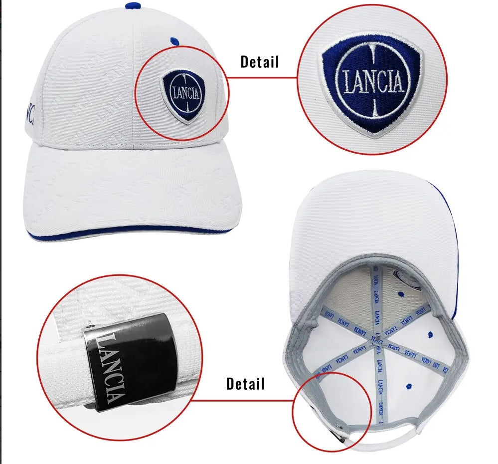 Lancia Cap mit gesticktem Logo – Weiß