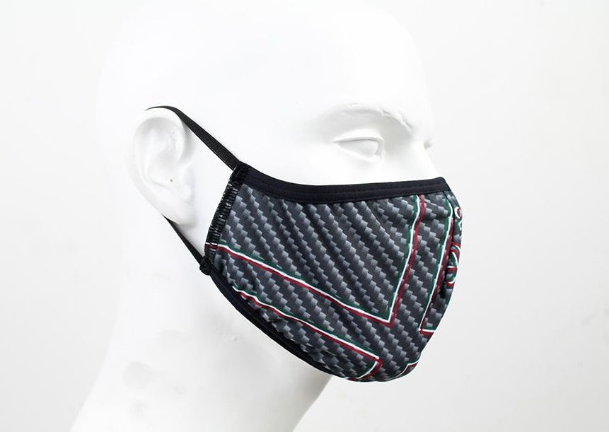 Alfa Romeo Carbon Gesichtsmaske schwarz – offizielles Produkt