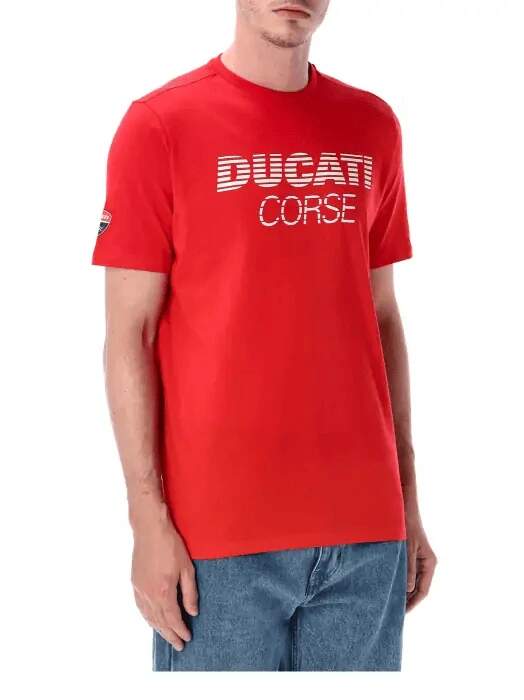 Ducati Corse T-shirt with Ducati lettering red