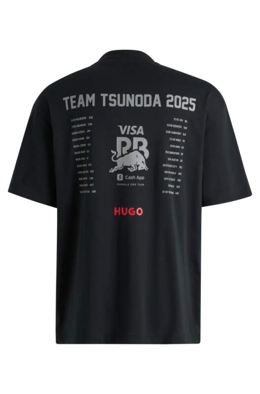 HUGO – Visa Cash App RB Fan-T-Shirt mit Yuki-Tsunoda-Motiv