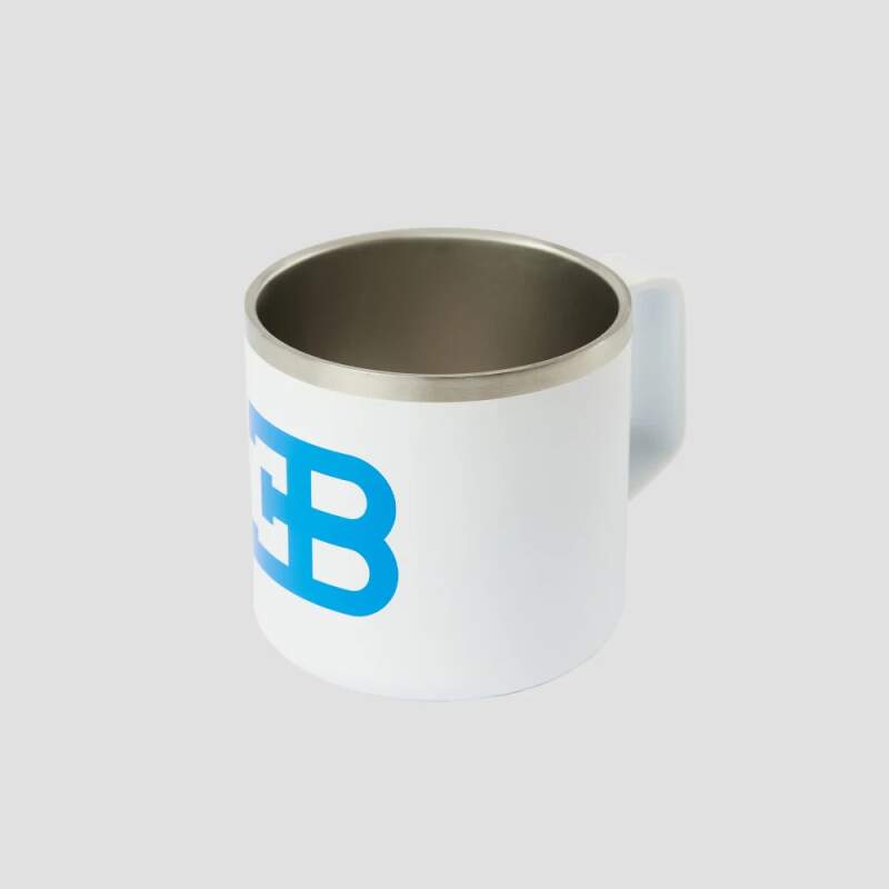 White Bugatti mug with logo