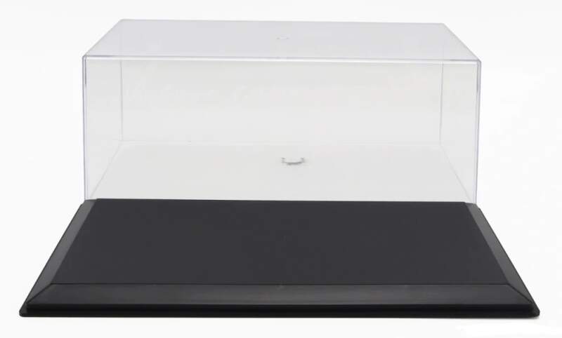 Clear plastic display case with base for 1:18 scale car models