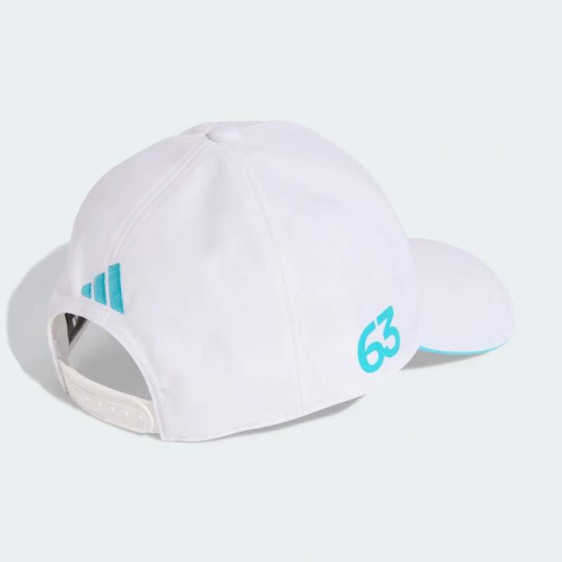 George Russell Mercedes AMG Petronas F1 x Adidas white cap - team edition