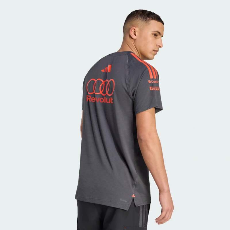 Audi Revolut F1 x Adidas grey T-shirt with sponsor logos - team edition