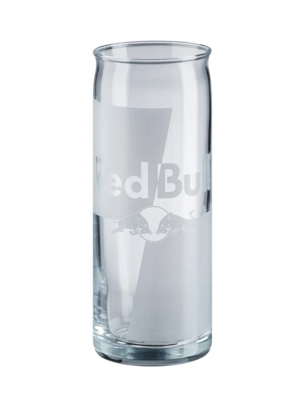 Red Bull Glas mit Logo