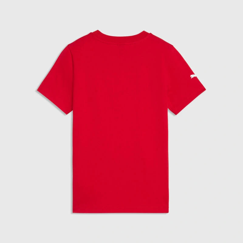 Scuderia Ferrari Kinder-T-Shirt mit großem Wappen – Rot
