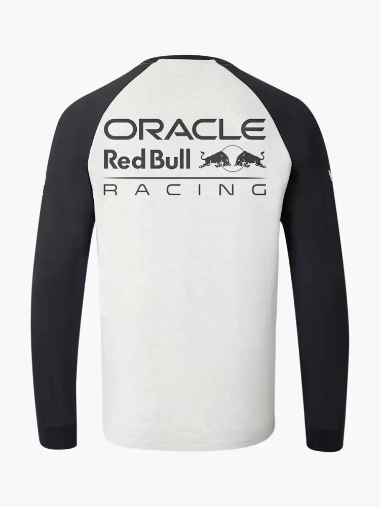 Oracle Red Bull Racing Classic Team-Langarmshirt mit Sponsorenlogos – Grau
