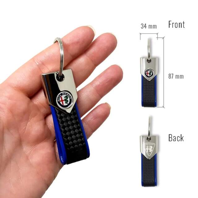 Alfa Romeo Schlüsselanhänger BAND Carbon blau