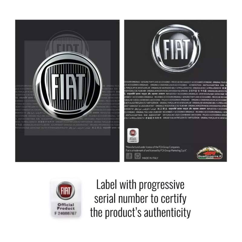 Fiat 3D-Logo-Aufkleber schwarz 58 mm