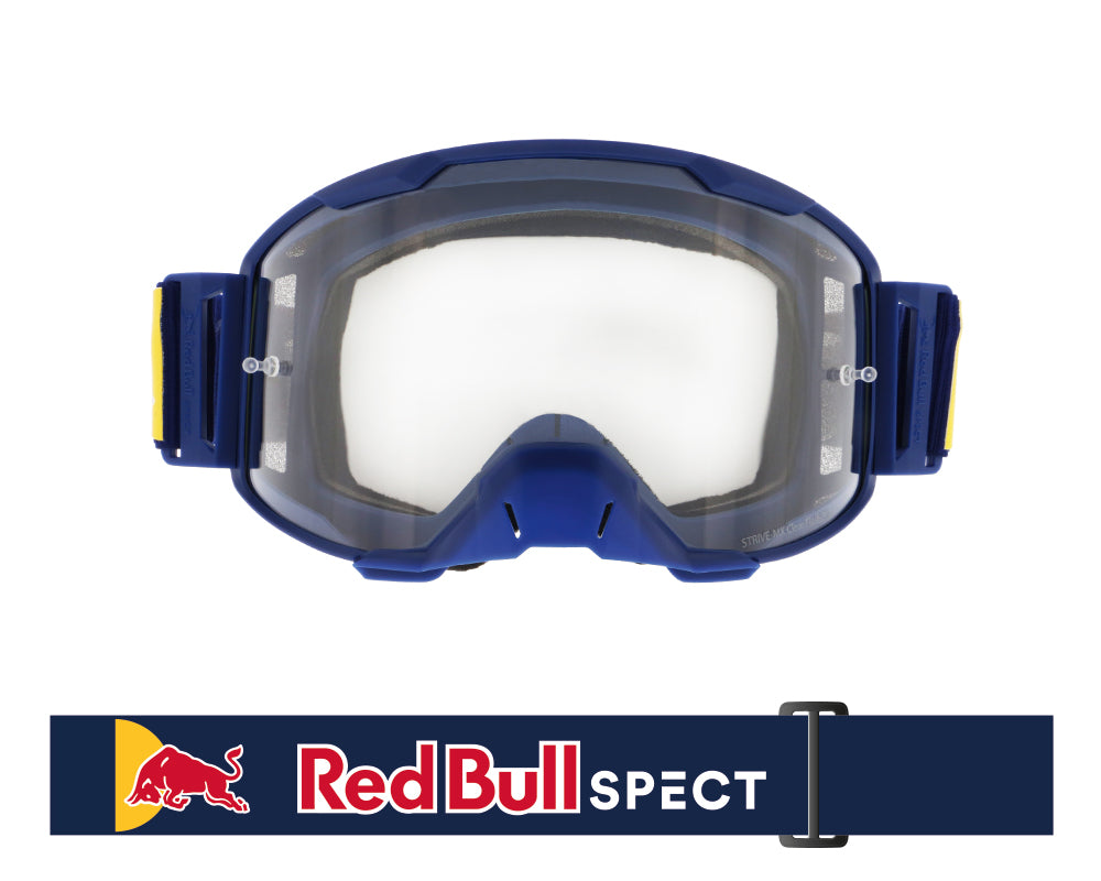 Red Bull Spect Motocrossbrille STRIVE dunkelblau mit klarem Glas