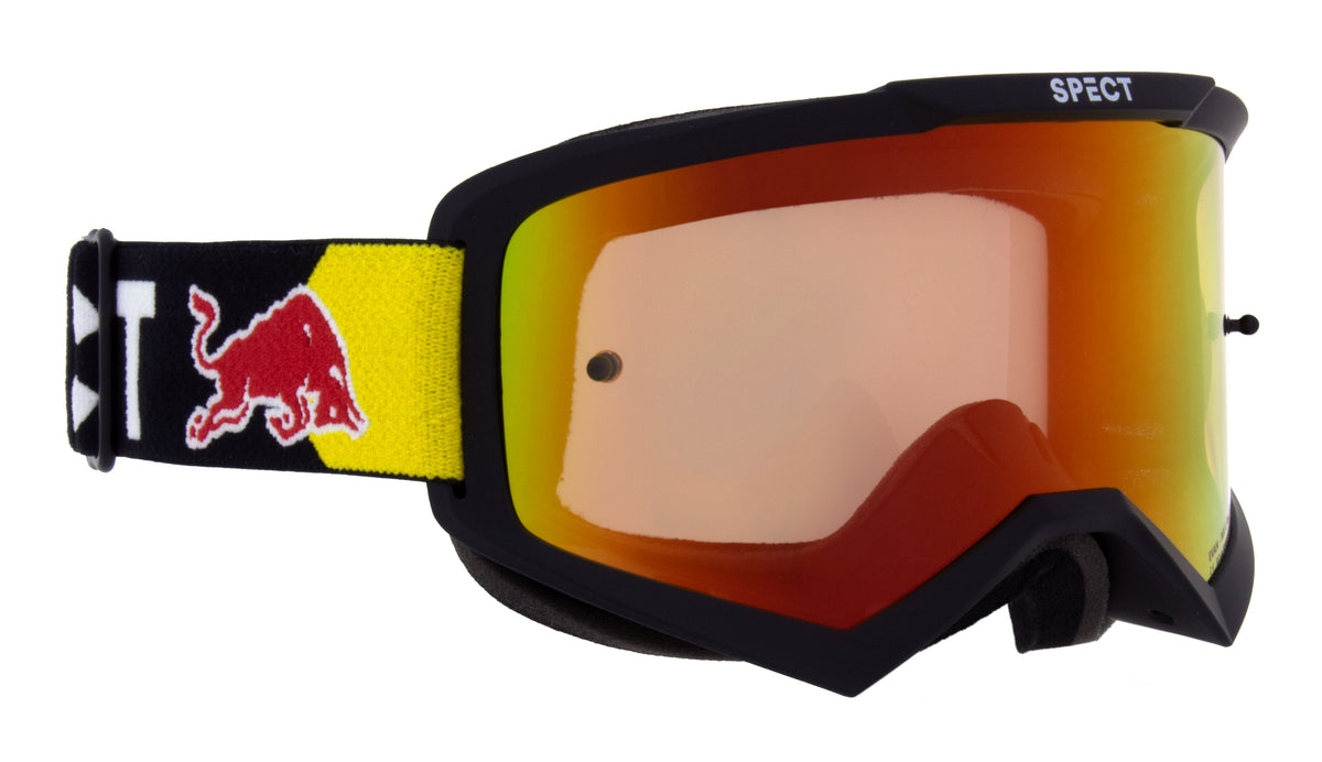 Red Bull Spect Motocrossbrille EVAN schwarz mit rot-gelbem Glas