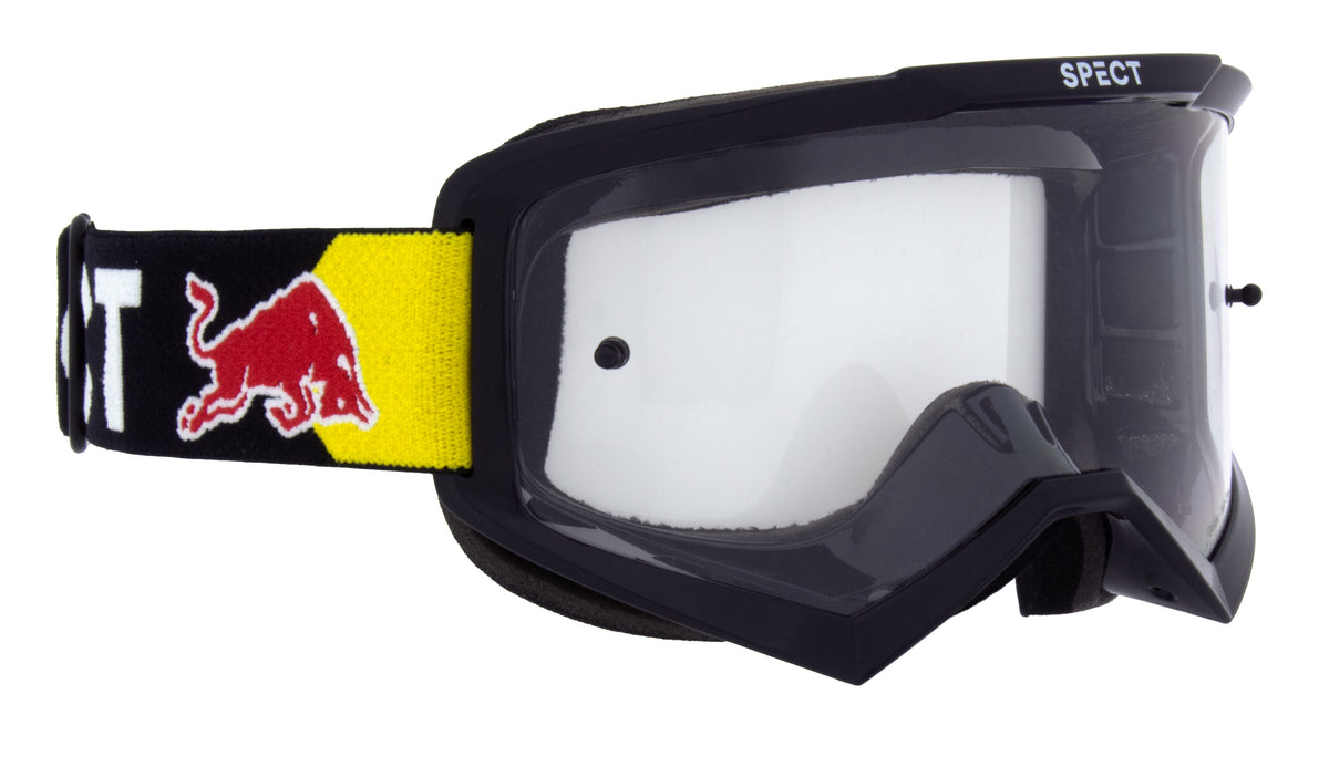 Red Bull Spect EVAN motocross goggles, black with clear lens
