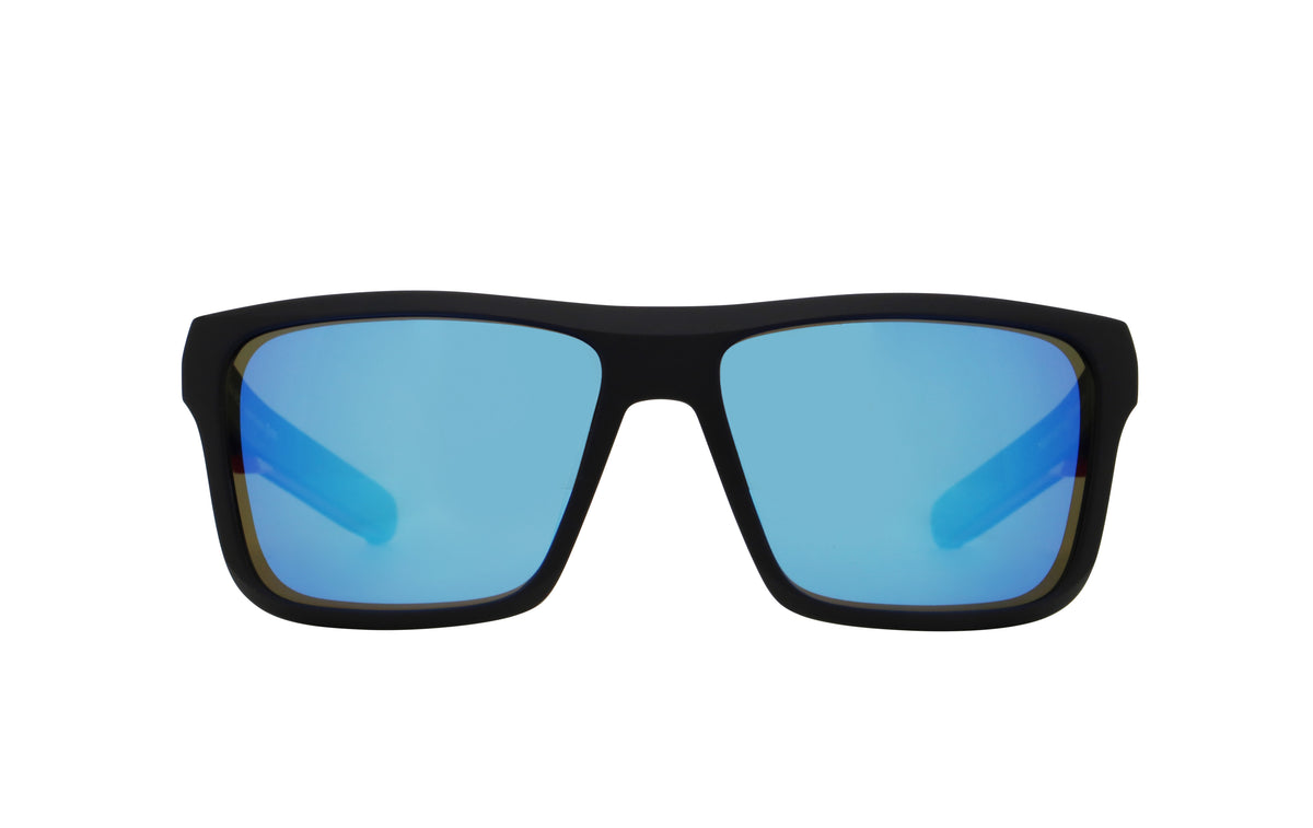 Red Bull Spect KANE sunglasses black with blue lenses