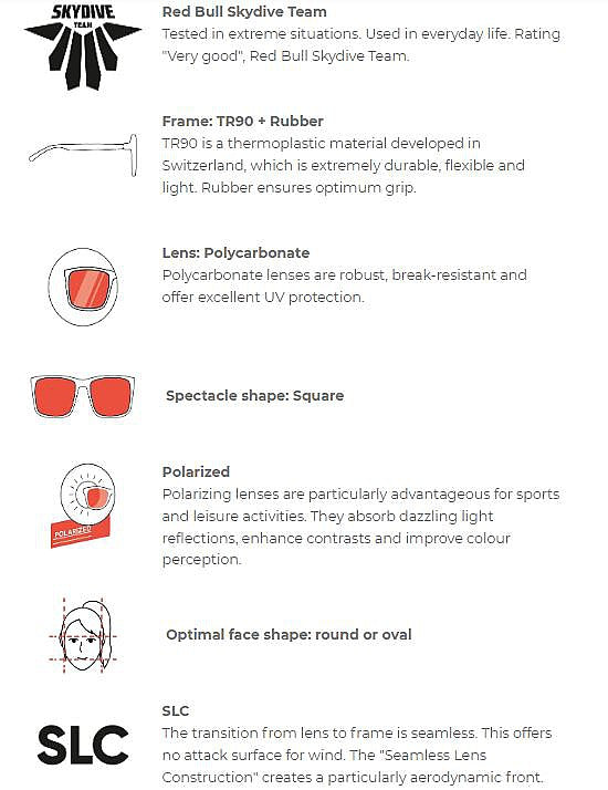 Red Bull Spect Sonnenbrille RAZE grau mit grünen Gläsern