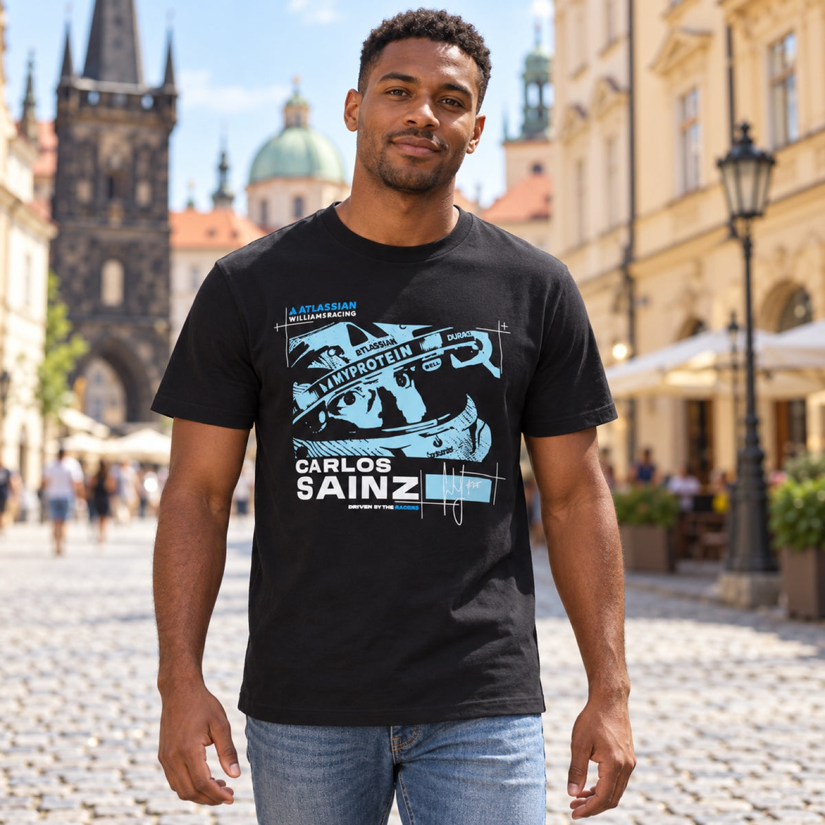 Carlos Sainz Williams Racing F1 Fan T-Shirt – Navy Blue – illustrative photo (AI)