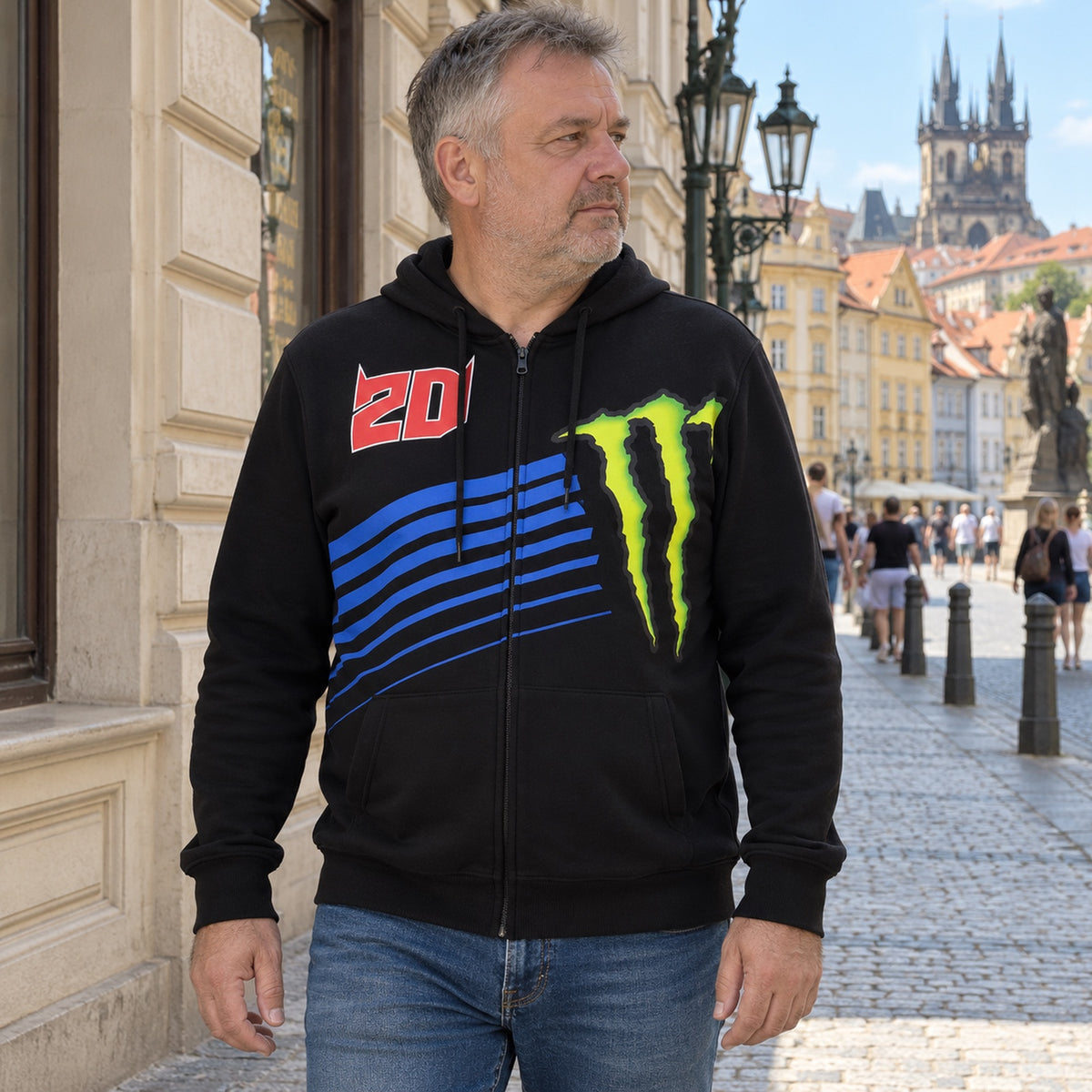 Fabio Quartararo Yamaha MotoGP Monster Energy Hoodie – Black – ilustrační foto (AI)